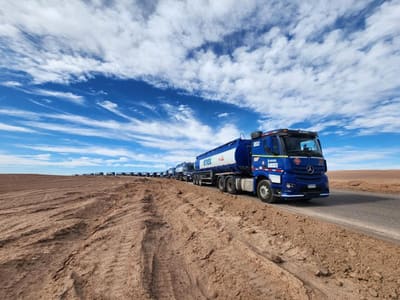 Abastecimiento logístico 24/7 en el desierto de Atacama, ENEX.